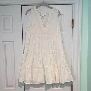 Pomander Place Cream Sleeveless V-Neck Kenzo Dress